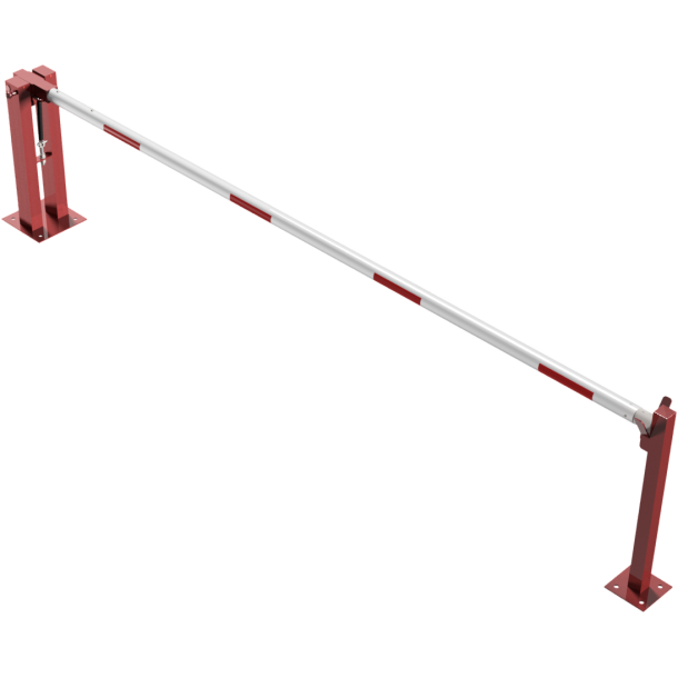 Manual barrier | with pneumatic spring | and fixed pole support | clear width: 4000 mm | with Euro profile cylinder lock